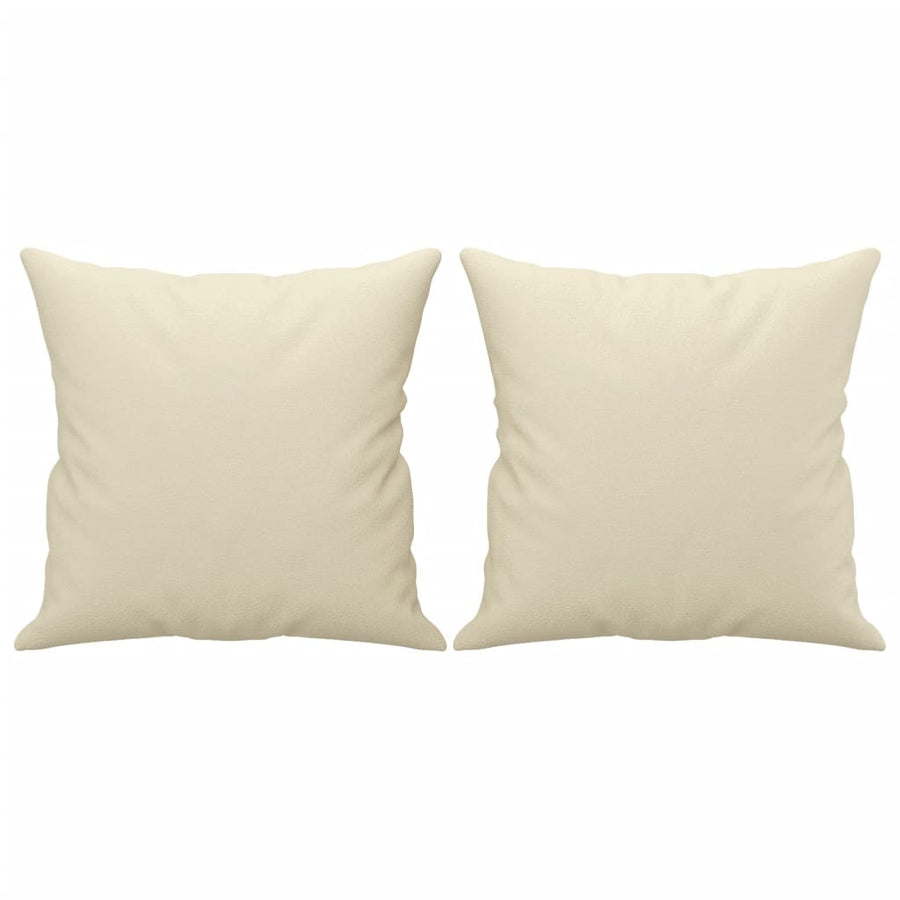 Tweezitsbank Met Sierkussens Kunstleer Kleurig 140 cm Crème