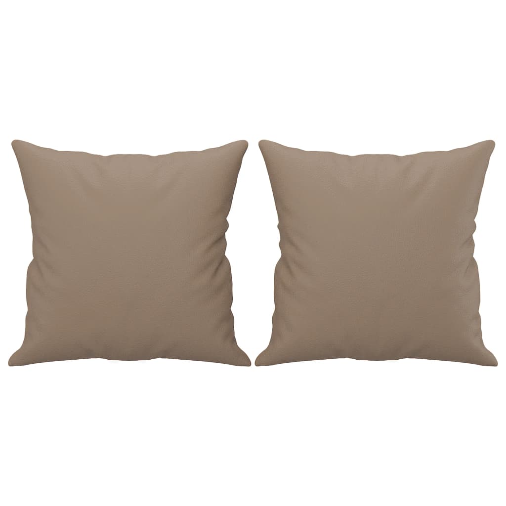 Tweezitsbank Met Sierkussens Kunstleer Kleurig 140 cm Cappuccino