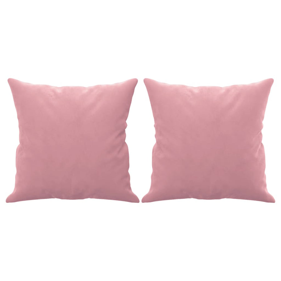 Tweezitsbank met sierkussens 120 cm fluweel roze 120 cm Roze