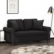 Tweezitsbank 120 cm fluweel zwart