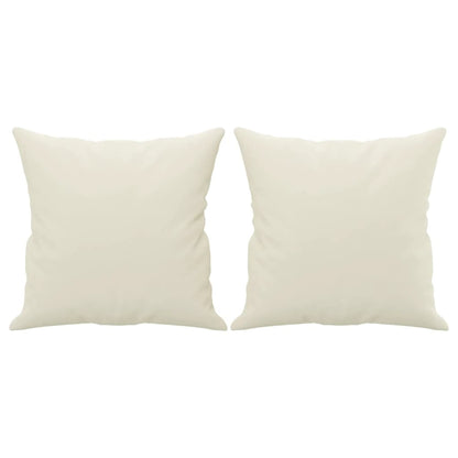 Tweezitsbank Met Sierkussens Fluweel Kleurig Crème 120 cm
