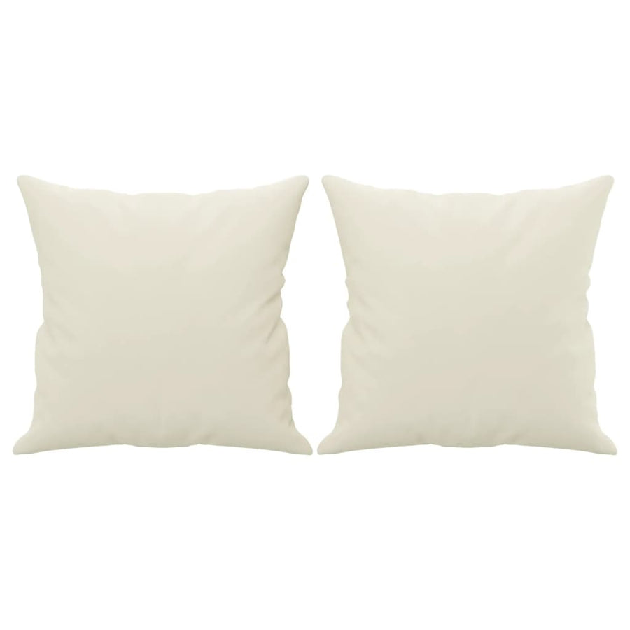 Tweezitsbank Met Sierkussens Fluweel Kleurig Crème 120 cm