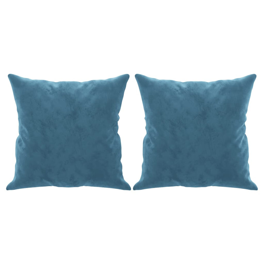 Tweezitsbank Met Sierkussens Fluweel Blauw 120 cm