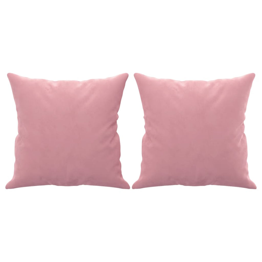 Tweezitsbank Met Sierkussens Fluweel Roze 140 cm