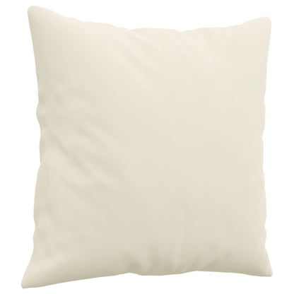 Tweezitsbank Met Sierkussens Fluweel Kleurig Crème 140 cm