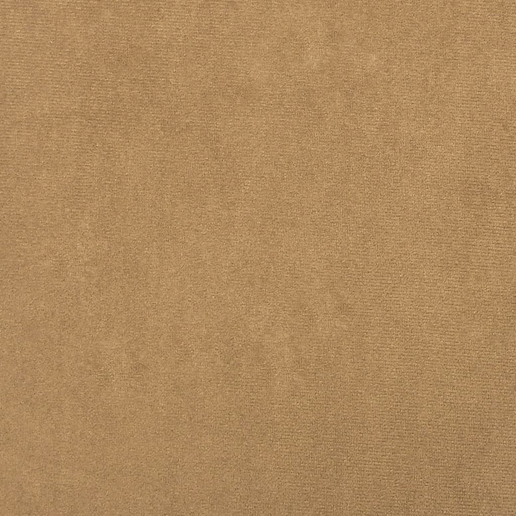 Driezitsbank met sierkussens 180 cm fluweel bruin