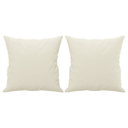 Driezitsbank met sierkussens 180 cm fluweel crèmekleurig 180 cm Crème