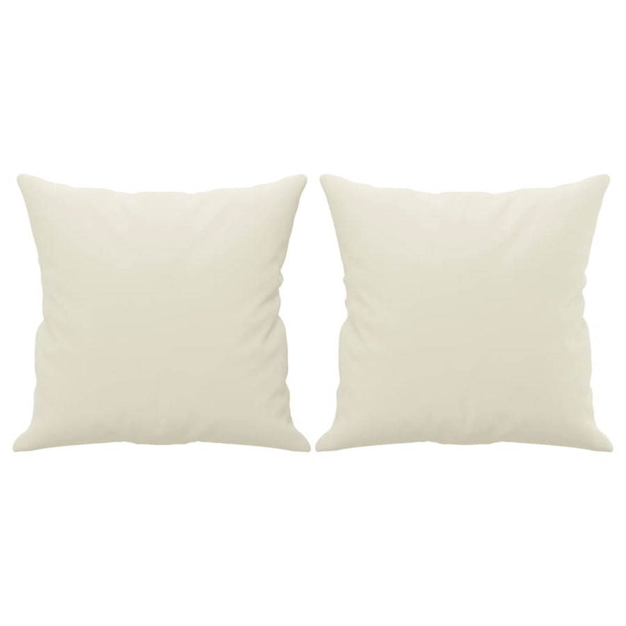 Driezitsbank met sierkussens 180 cm fluweel crèmekleurig 180 cm Crème