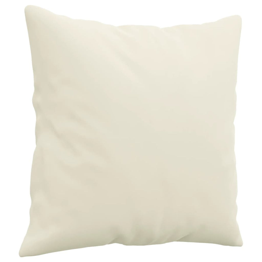 Driezitsbank met sierkussens 180 cm fluweel crèmekleurig 180 cm Crème