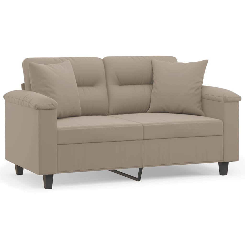 Tweezitsbank Met Kussens 120 Cm Microvezelstof 150 cm Taupe