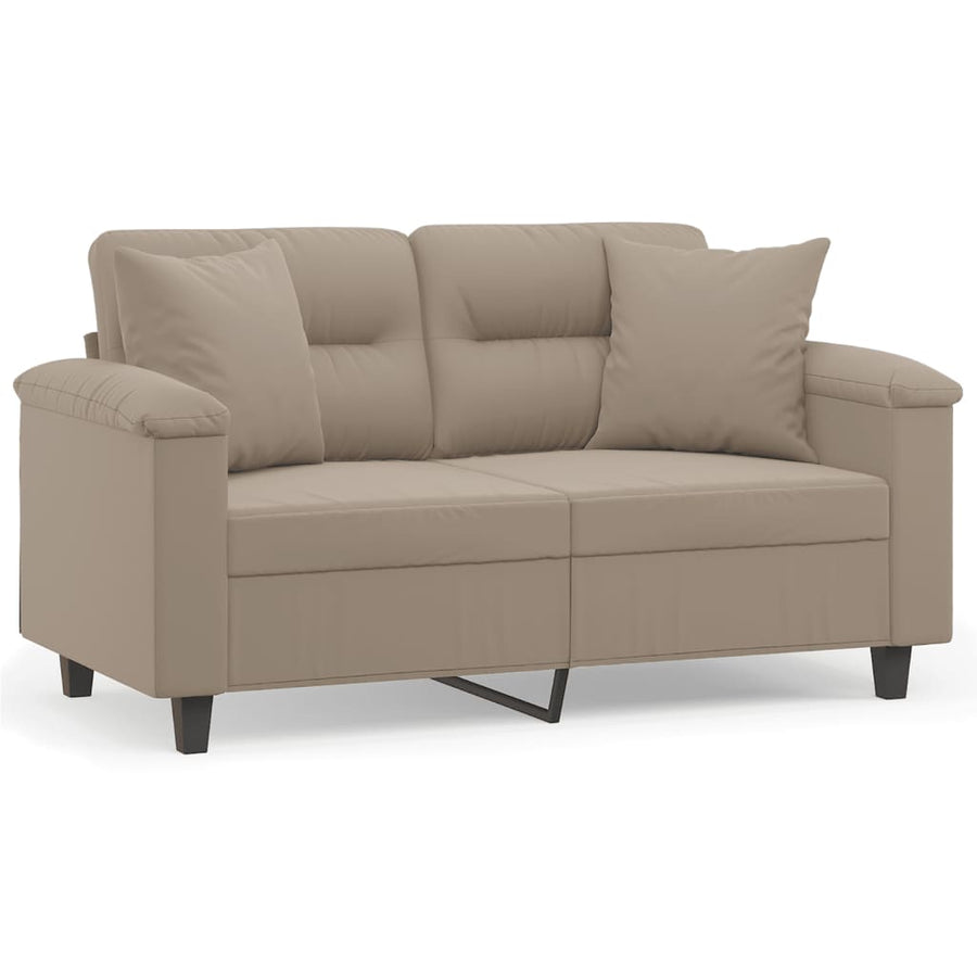 Tweezitsbank Met Kussens 120 Cm Microvezelstof 150 cm Taupe