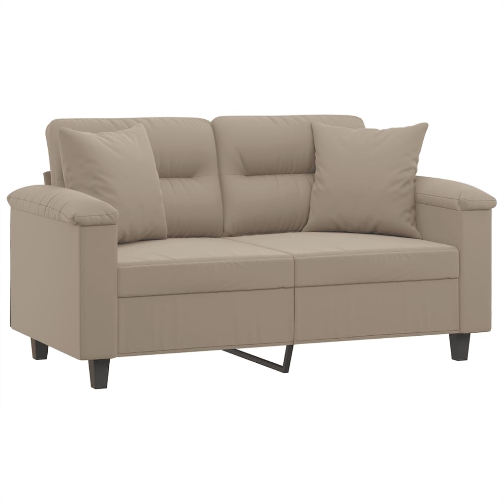 Tweezitsbank Met Kussens 120 Cm Microvezelstof 150 cm Taupe