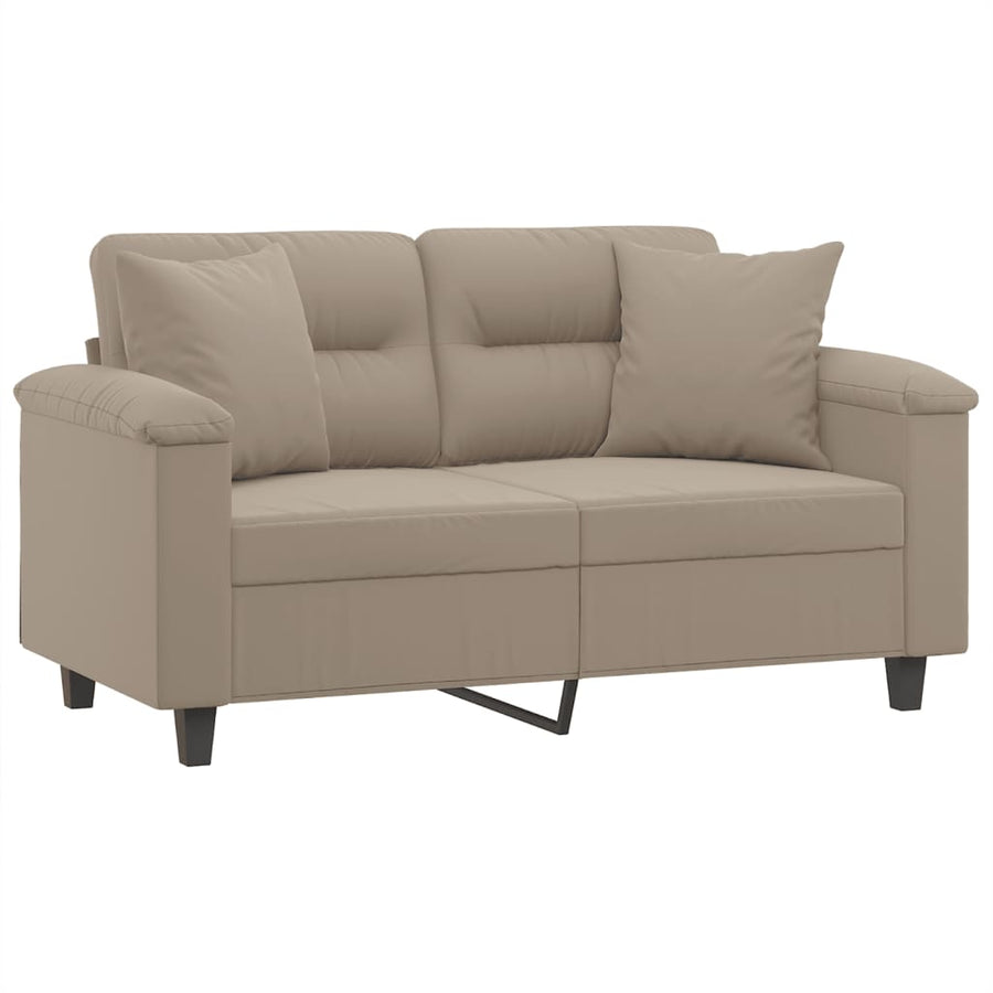 Tweezitsbank Met Kussens 120 Cm Microvezelstof 150 cm Taupe