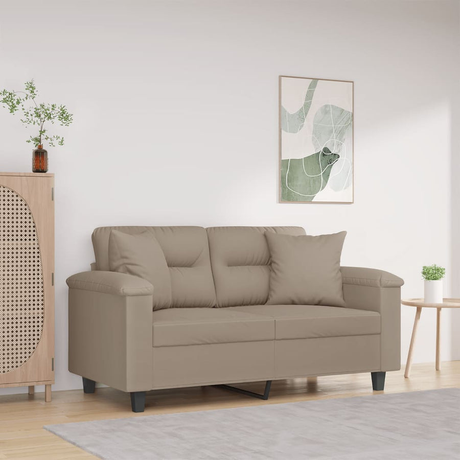 Tweezitsbank Met Kussens 120 Cm Microvezelstof 150 cm Taupe