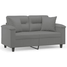 Tweezitsbank Met Kussens Microvezelstof 120 cm Donkergrijs