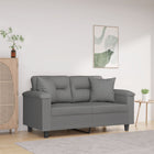 Tweezitsbank 120 cm microvezel donkergrijs