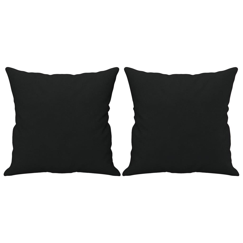 Tweezitsbank Met Kussens Microvezelstof 120 cm Zwart
