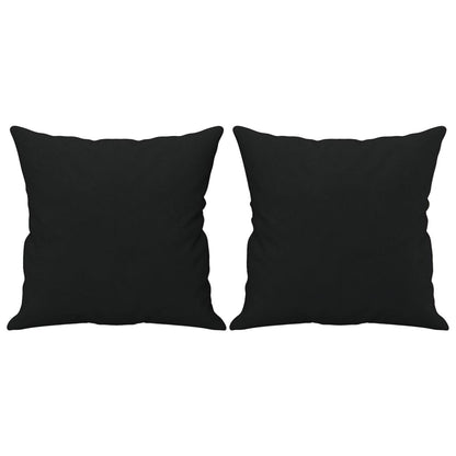 Tweezitsbank Met Kussens Microvezelstof 120 cm Zwart