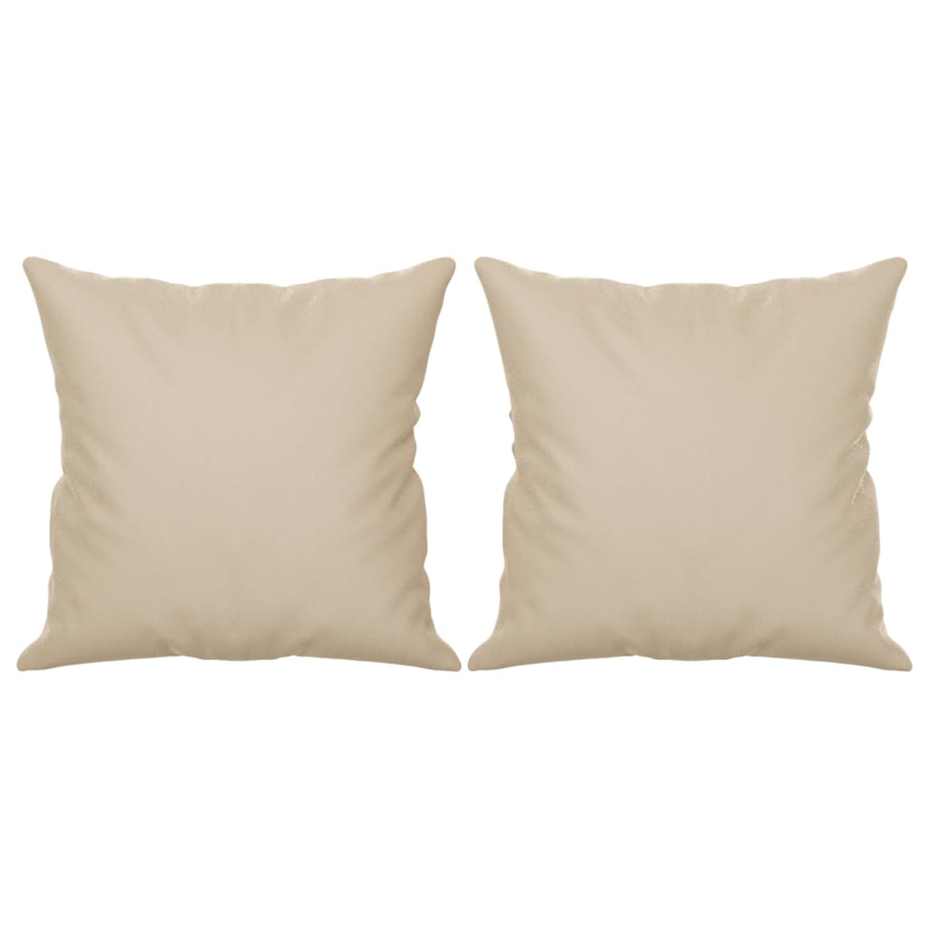 Tweezitsbank Met Kussens Microvezelstof Kleurig 120 cm Crème