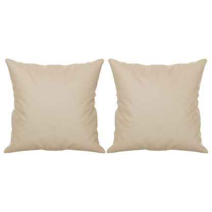 Tweezitsbank Met Kussens Microvezelstof Kleurig 120 cm Crème