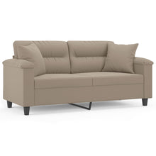 Tweezitsbank Met Kussens Microvezelstof 140 cm Taupe
