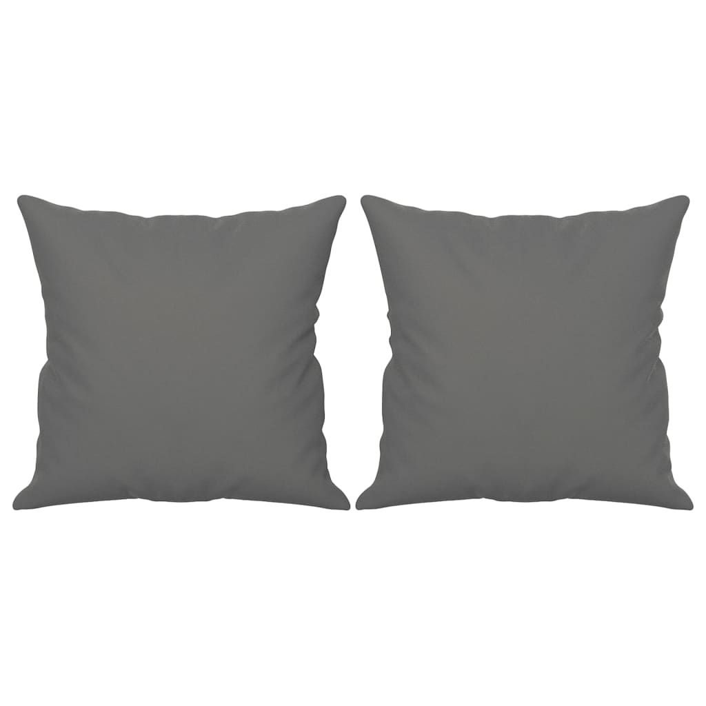 Tweezitsbank Met Kussens Microvezelstof 140 cm Donkergrijs