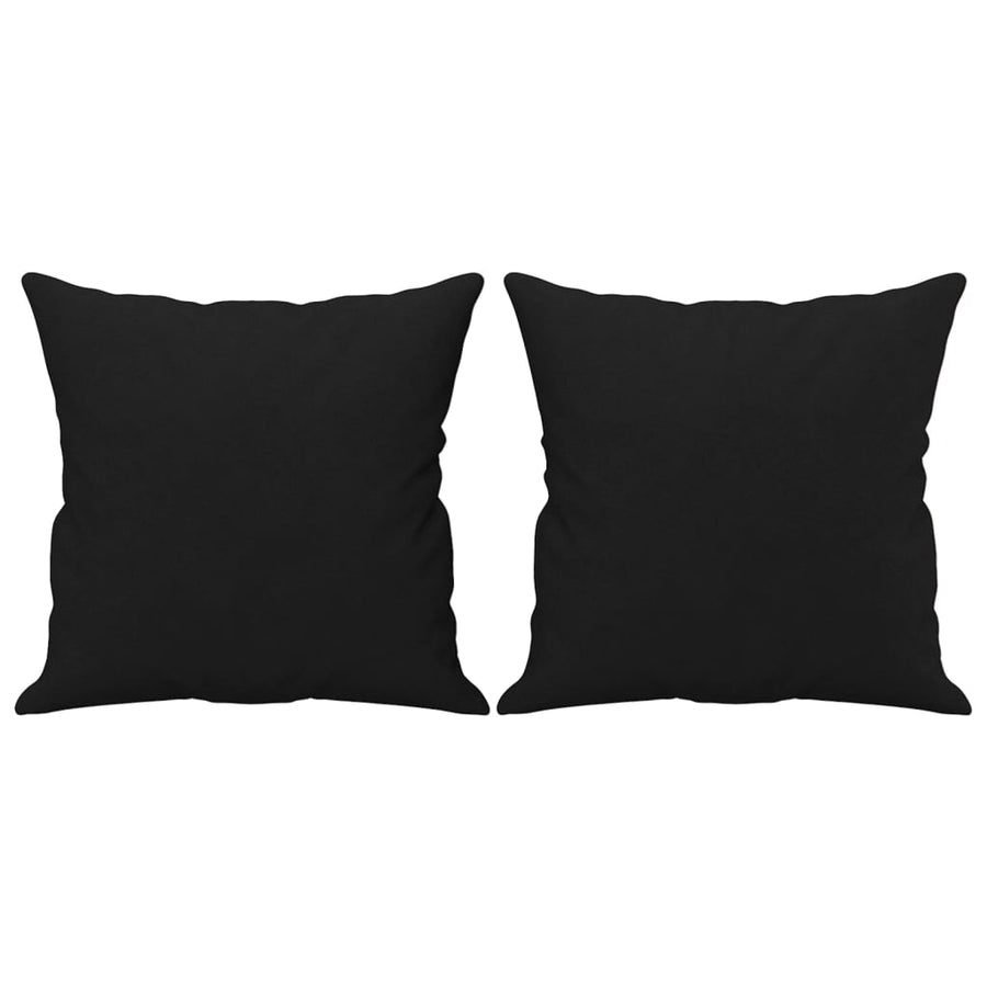 Tweezitsbank Met Kussens Microvezelstof 140 cm Zwart