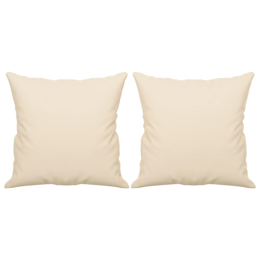Tweezitsbank met kussens 140 cm microvezelstof beige