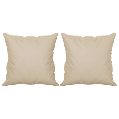 Driezitsbank Met Kussens Microvezelstof Kleurig 180 cm Crème