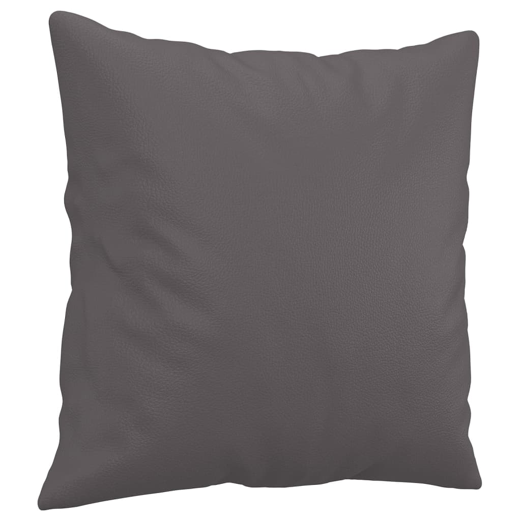 Tweezitsbank Met Sierkussens Kunstleer 120 cm Grijs
