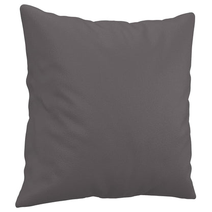 Tweezitsbank Met Sierkussens Kunstleer 120 cm Grijs