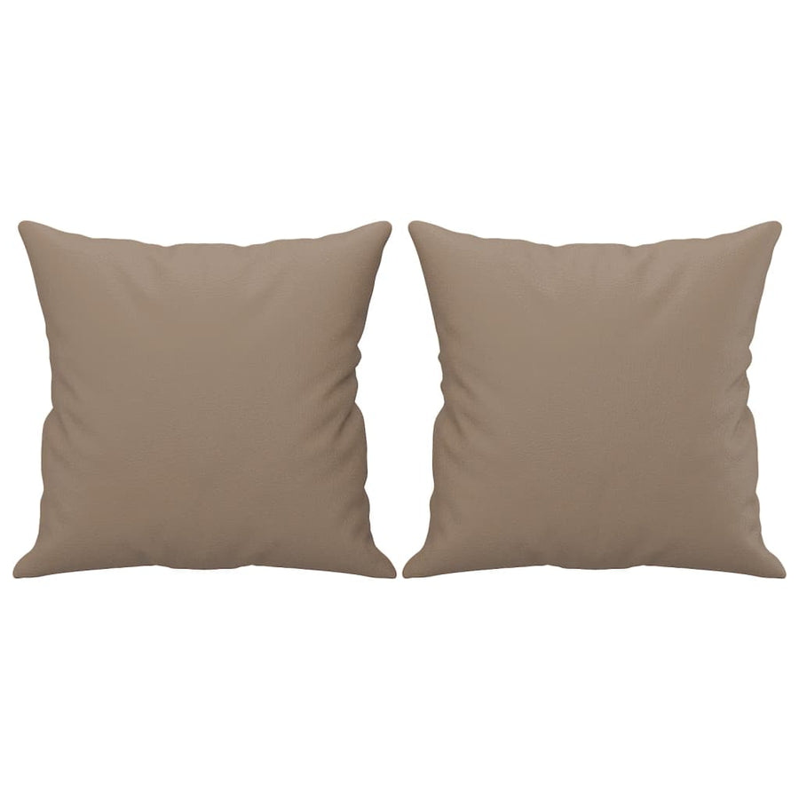 Tweezitsbank Met Sierkussens Kunstleer Kleurig 120 cm Cappuccino