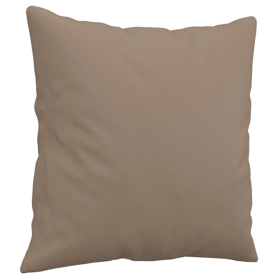 Tweezitsbank Met Sierkussens Kunstleer Kleurig 120 cm Cappuccino