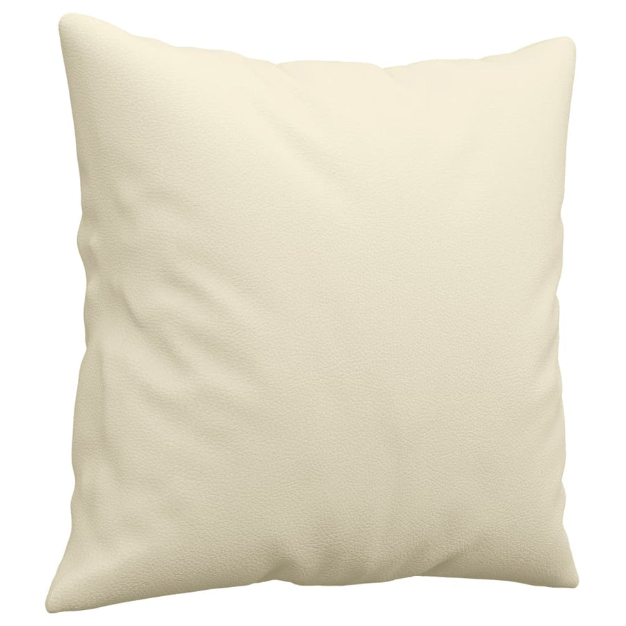 Tweezitsbank Met Sierkussens Kunstleer Kleurig 140 cm Crème