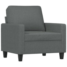 Fauteuil Met Voetenbank 60 Cm Stof Donkergrijs