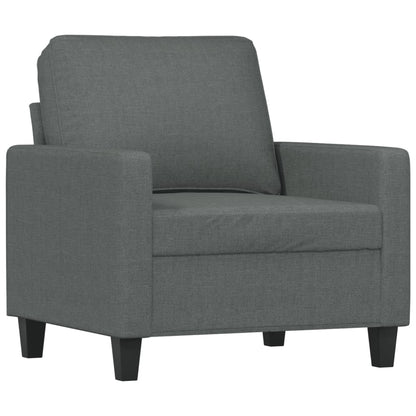 Fauteuil Met Voetenbank 60 Cm Stof Donkergrijs