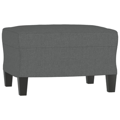 Fauteuil Met Voetenbank 60 Cm Stof Donkergrijs