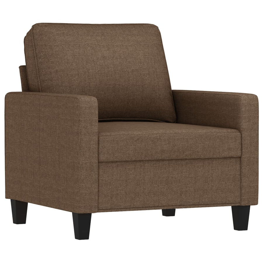 Fauteuil Met Voetenbank 60 Cm Stof Bruin
