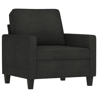 Fauteuil Met Voetenbank 60 Cm Stof Zwart