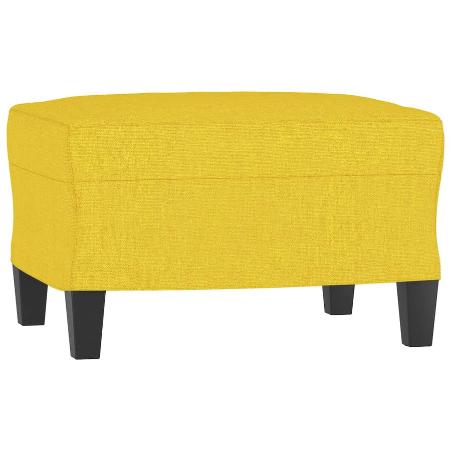 Fauteuil Met Voetenbank 60 Cm Stof Lichtgeel