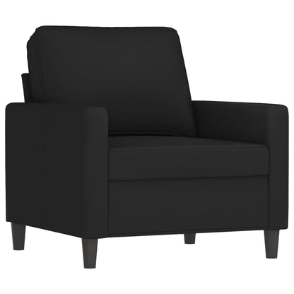 Fauteuil Met Voetenbank 60 Cm Fluweel Zwart