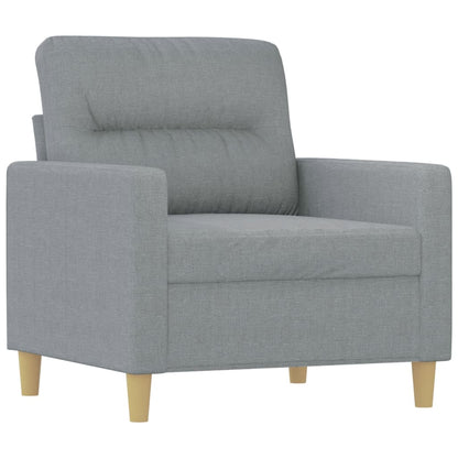 Fauteuil Met Voetenbank 60 Cm Stof Lichtgrijs