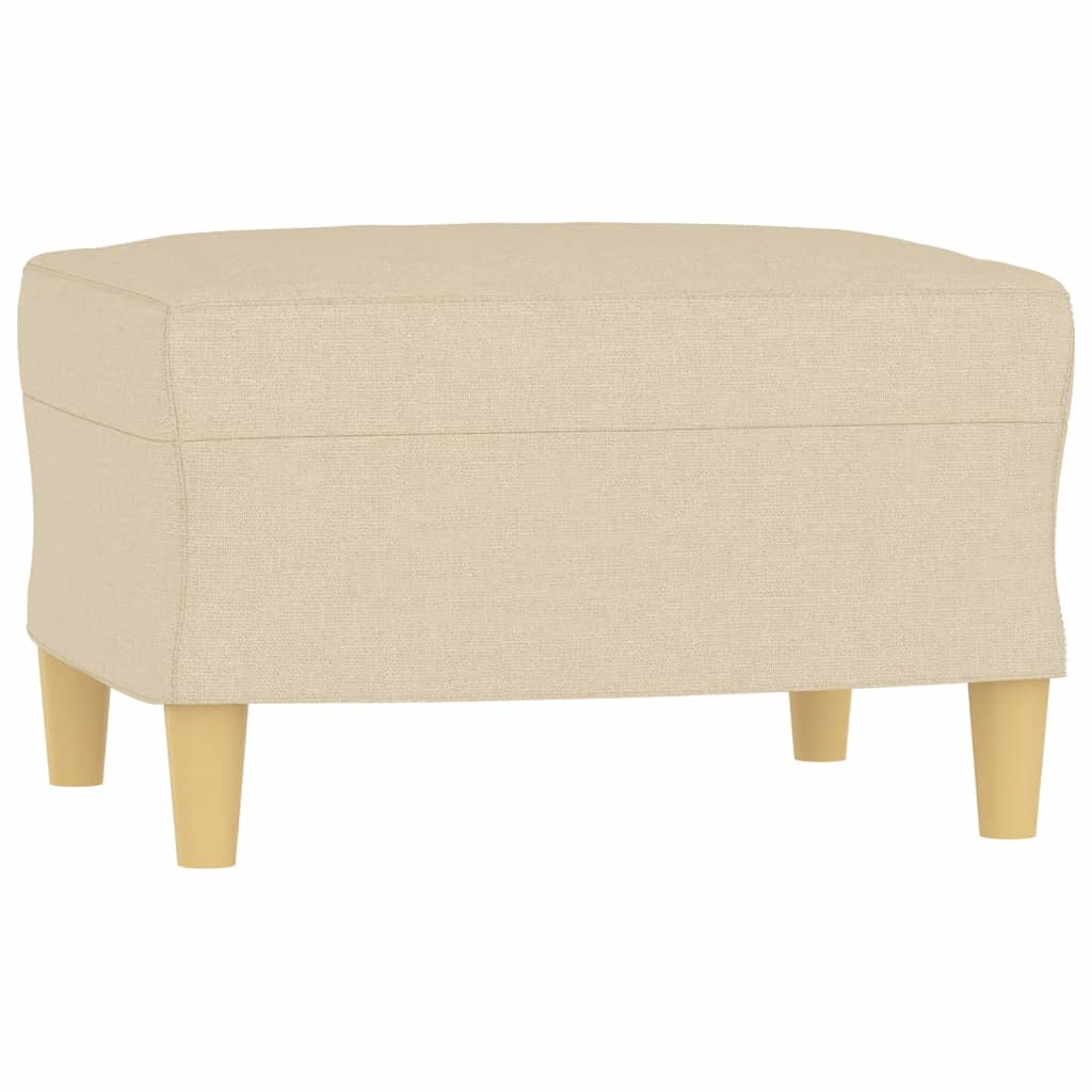Fauteuil Met Voetenbank 60 Cm Stof Kleurig Crème