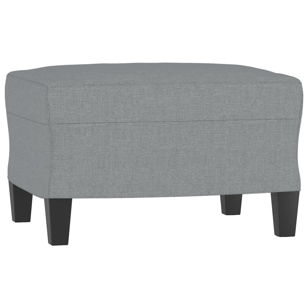 Fauteuil Met Voetenbank 60 Cm Stof Lichtgrijs