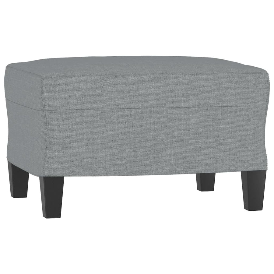 Fauteuil Met Voetenbank 60 Cm Stof Lichtgrijs