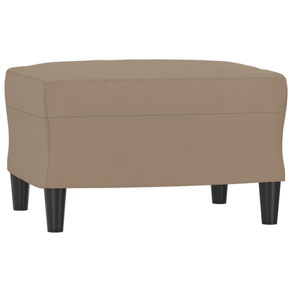Fauteuil Met Voetenbank 60 Cm Kunstleer Kleurig Cappuccino