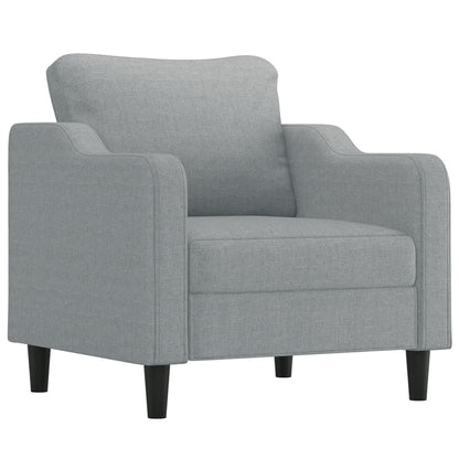 Fauteuil Met Voetenbank 60 Cm Stof Lichtgrijs