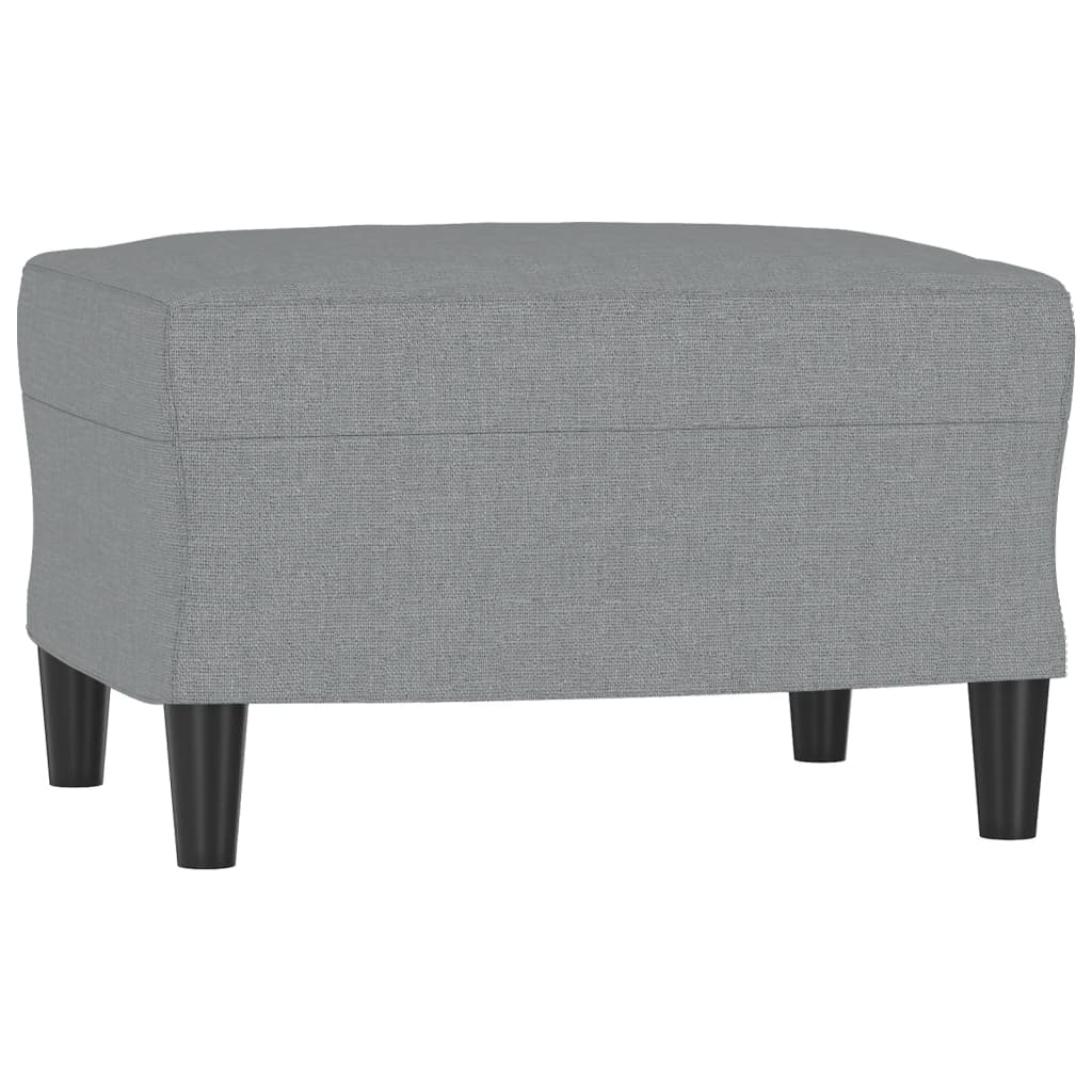 Fauteuil Met Voetenbank 60 Cm Stof Lichtgrijs