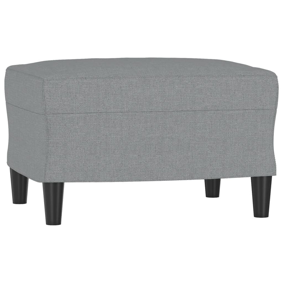Fauteuil Met Voetenbank 60 Cm Stof Lichtgrijs