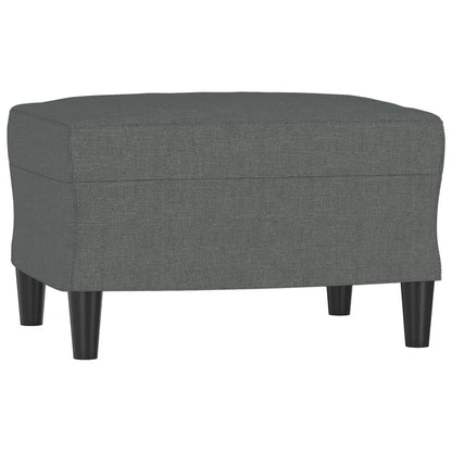 Fauteuil met voetenbank 60 cm stof donkergrijs